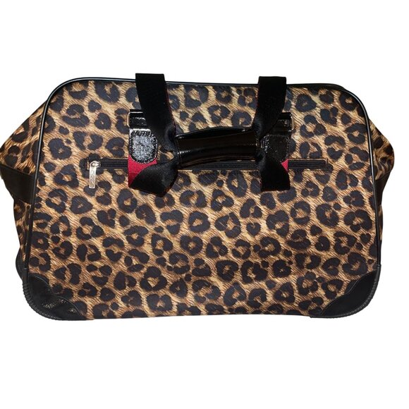 Brighton Womens Weekender Bag Africa Stories Collection Leopard Print Rolling - Picture 1 of 16